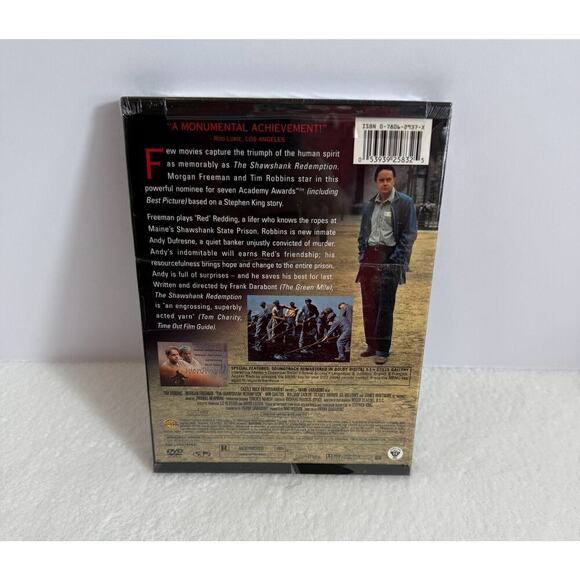 The Shawshank Redemption DVD Excellent 1994 Morgan Freeman Tim Robbins - Picture 3 of 3